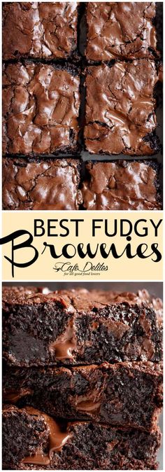 the best fudgey brownies are made with chocolate frosting