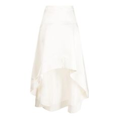 White satin high low skirt.  Hi-low hem Side invisible zipper  High waisted Fabric content: 100% polyester Care instructions: dry clean only White Skirt Lulus, Christmas White Skirt, Ivory Skirt, Asymmetric Skirt, High Low Skirt, Satin Color, Asymmetrical Skirt, White Skirt, Satin Skirt