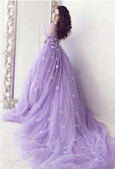 Purple Floor-length Quinceanera Dress, Purple Floor-length Dress For Banquet, Purple Fitted Gown For Quinceanera, Fitted Purple Gown For Quinceanera, Purple Floor-length Ball Gown For Quinceanera, Fitted Purple Dress For Quinceanera, Purple Fitted Ball Gown Princess Dress, Purple Quinceanera Dress With Sweep Train, Purple Dress With Sweep Train For Quinceanera