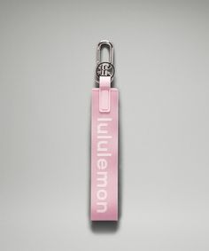 Keep your keys close at hand by clipping them to your favourite bag. Designed for On the Move. Dimensions: 4.4cm x 30.5cm (1.7" x 12"). Lululemon Never Lost Keychain, Never Lost Keychain, Peony White, Pink Keychain, School Bag Essentials, Cooler Style, Gift Inspo, Cute Car Accessories