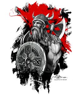 vikings full by noddytoddy on DeviantArt Arte Trash Polka, Viking Drawings, Trash Polka Art, Viking Tattoos For Men, Tatuaje Trash Polka, Trash Polka Tattoos, Viking Warrior Tattoos, Trash Polka Tattoo Designs, Tattoo Trash