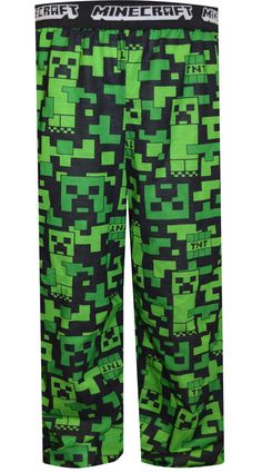 Perfect for Minecraft fans! These flame resistant, lightweight pajama pants for boys feature an all-over print with the iconic Minecraft Creeper and TNT in a pixelated pattern. Perfect comfortable clothes for relaxing and playing his favorite game! Elastic waist, pull on styling. Scenecore Aesthetic Outfit, Minecraft Shoes, Minecraft Outfits, Minecraft Shirts, Cool Pool Floats, Silly Clothes, Pants For Boys, Scene Outfits, Comfortable Clothes