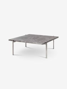 Poul Kjaerholm PK61 Coffee Table in Grey Marble by Fritz Hansen - MONC XIII Poul Kjaerholm, Borge Mogensen, Black Coffee Tables, Metal Table Legs, Small Coffee Table, Fritz Hansen, Sag Harbor, Grey Marble, Vintage Chairs