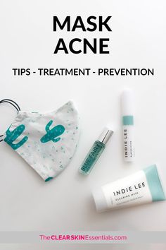 Getting breakouts and acne from wearing a face mask? Check out today's blog post and video on how to treat and prevent maskne and how to get your skin healthy and balanced again. www.TheClearSkinEssentials.com #maskne #maskacne #mascne #acneproneskin Face Masks To Clear Acne, Face Masks To Prevent Acne, Asprin Face Mask Acne, Natural Acne Mask, Oats Face Mask Acne, Mask Acne, Acne Tips, Skincare Acne, Brightening Cleanser