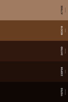 the color scheme for different shades of brown