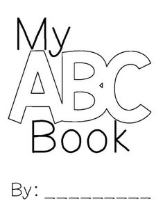 the front cover of my abcc book, with black and white lettering on it