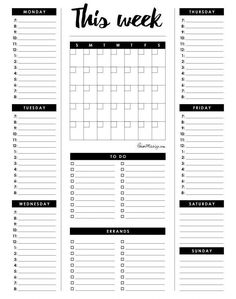 This Week Planner, Healthy Habits Journal, My Week Planner, Good Notes Daily Planner, Habits Journal, Free Weekly Planner, Weekly Planner Sheets, Weekly Planner Print, Weekly Calendar Template