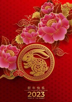 Lunar New Year Greetings 2023, Happy Lunar New Year 2023 Design, Happy Chinese New Year 2023 Gif, Rabbit New Year Illustration, Lunar Year 2023, Happy Lunar New Year 2023