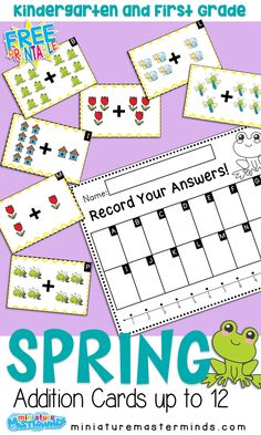 the spring addition cards up to 12 for kids