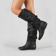 Category:Boots; Upper Materials:Faux Leather,PU; Season:Fall,Winter; Heel Type:Block Heel; Gender:Women's; Activity:Walking; Toe Shape:Round Toe; Type:Knee High Boots; Style:Basic,Casual; Heel Height(inch):1-2; Outsole Materials:Rubber; Occasion:Daily,Outdoor,Office; Closure Type:Loafer; Pattern:Solid Colored; Shipping Weight:0.871; Production mode:External procurement; 2024 Trends:Slouchy Boots,Plus Size; Foot Length:; Size chart date source:Provided by Supplier. Black Knee-high Boots With Wide Calf And Flat Heel, Casual Faux Leather Knee-high Boots Medium Width, Black Flat Heel Knee-high Boots With Wide Calf, Womens Black Boots, Black Medium Width Knee-high Boots, Knee Boots Flat, Black Knee-high Boots With Leather Lining, Medium Width, Knee High Boots Flat, Boots For Fall