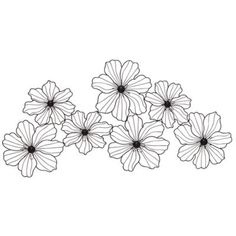 black and white flowers on a white background