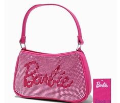 Great Shopping Barbie Diamante Shoulder Bag Pink PVC w/ Crystals New Sealed, Women's Bags Pink Convertible, Barbie Gifts, Barbie Logo, Barbie Makeup, Mini Crossbody Purse, Barbie Accessories, Pink Purse, Purse Accessories, Mini Crossbody Bag