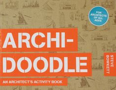 an arch - doodle book is shown in red and white, with the title above it