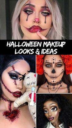 Face Painting Ideas Halloween Women, Half Glam Half Scary Makeup, Mua Halloween Makeup, Halloween Make Up Ideas Simple, Clown Ideas For Halloween, Multi Eyed Character Design, Bat Makeup Halloween Easy, Easy Halloween Makeup Looks For Beginners, Creative Halloween Makeup Looks Scary