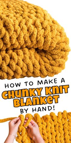 How to make a chunky hand knitted blanket