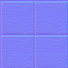 a blue brick wall with pink squares on it