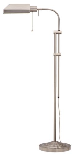 Cal Lighting - BO-117FL-BS - One Light Floor Lamp - Pharmacy - Brushed Steel Contemporary Floor Lamp, Diy Lamps, Silver Floor Lamp, Pharmacy Floor Lamp, Metal Floor Lamp, Reading Lamp Floor, Contemporary Floor, Contemporary Floor Lamps, Arm Floor Lamp