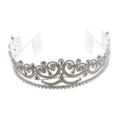 Fashion Tiara Silver Plating Tiara Tiara Silver, Tiara, Hair Accessories, Plating, Hairstyles, Crystals, Silver