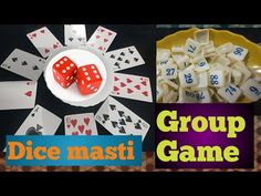 dice master game with two red dices and four white dices on the table