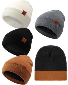 PRICES MAY VARY. Multicolor: there are 4 pieces of winter fleece lined hats you can get, coming with 4 different colors, allowing you to choose as you like, to match with your clothes easily, convenient to use Fleece Lined: the winter hat comes with the fleece line, which is warm and soft for you to wear, can keep your head warm in the cold weather, and they are light, convenient for you to wear for a long time, won't make you uncomfortable Long Time Usage: the winter hats for women are made of Winter Beanies For Women, Types Of Beanies, Beanie Hats For Women, Winter Hats For Women, Winter Beanie, Winter Knits, Winter Hat, Knitting Materials, Beanie Hats