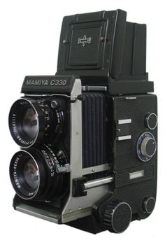 an old style camera with two lenses on it