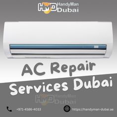 the ac repair services dubai advertisement is displayed