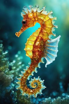 Sea Creatures Art, Seahorse Art, Sea Horses, Ballerina Art, Ocean Floor, Sea Dragon, Sea Horse, Seahorses