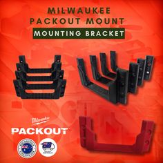 the package includes mounting brackets for various types of equipment, including an orange background