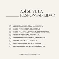 a white poster with the words asie ve la responsabilad