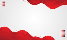 an abstract red background with wavy lines and dots on the bottom right corner, over a white background