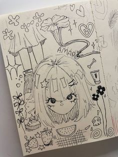 Artbook Inspiration, Sketch Page, Indie Drawings, Cute Sketches, Art Diary, Arte Sketchbook, Cute Doodle Art, Arte Inspo