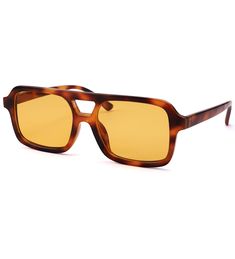 PRICES MAY VARY. NARROW SQUARE AVIATOR STYLE – Classic 70s retro square design, unique double bridge frame fits all face shapes, stylish and bold color scheme, yellow tortoise frame orange lenses are a bestselling color UV400 PROTECTIVE LENSES – This is a high definition vision sunglasses with UV400 rated lenses that block 99% of UVA, UVB, and UVC rays to protect your eyes from long term ultraviolet damage while you are out and about HIGH QUALITY MATERIALS – Choose lightweight composite frame, f Ray Ban Sunglasses Square, Womens Glasses Frames Trendy, Retro Rectangular Sunglasses With Uv Protection, Retro Rectangular Sunglasses With Polarized Lenses, Retro Rectangular Polarized Sunglasses, Retro Square Sunglasses With Uv Protection, Retro Rectangular Sunglasses For Summer, Retro Brown Square Frame Sunglasses, Retro Square Sunglasses With Tinted Lenses