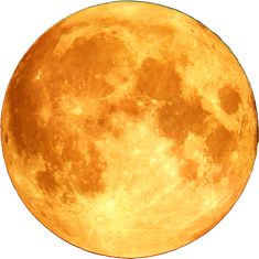 an image of the full moon taken from earth's surface in yellow light on a white background