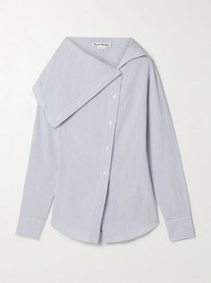 Shop ACNE STUDIOS Striped poplin shirt, Explore the latest ACNE STUDIOS women's collection today on NET A PORTER Ropa Upcycling, Denim On Denim, Nice Outfits, Poplin Shirt, Outfits Casuales, Modest Outfits