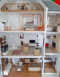 a doll house with all the furniture in it