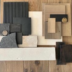 various types of wood and tile on display