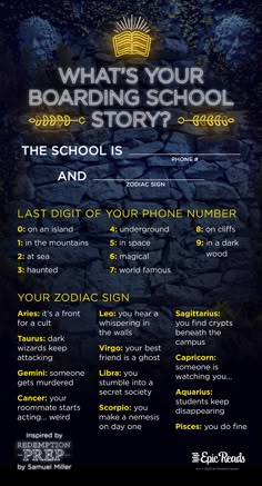 a poster with the words what's your boarding school story? and an image of a