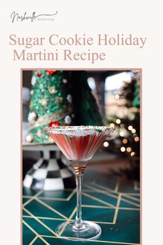 the cover of sugar cookie holiday martini recipe