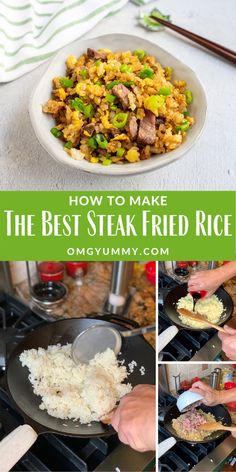 how to make the best steak fried rice recipe in one pan and then stir fry