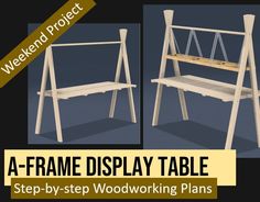 a frame display table with woodworking plans