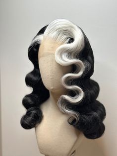 Hello, This classic style is available in every color. Please message me before you order for personal advice. Your Ginger Pinup Wigs For Sale, Pinup Hair Wigs, Wigs For Fancy Dresa, 60s Hair Wigs, Black And White Curly Wigs, Batchloret Party Wigs, Victory Roll Wig, Long 1950s Hair, Extravagant Updo Hairstyles