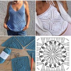 crochet patterns and instructions for the top