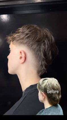 Boys Modern Mohawk, Cool Short Haircuts Men, Boy Hairstyles Straight Hair, Mowhak Hairstyle Mens, Boys Mullet Haircut Kids, Modern Mullet For Men, Queer Mullet, Mullet Mohawk, Baby Mullet