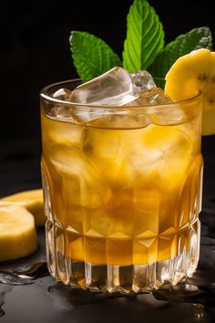 This pin showcases a creative twist on the classic Old Fashioned cocktail, featuring banana liqueur. The drink appears to be garnished with an orange peel. Explore this recipe to infuse your cocktail repertoire with sweet, fruity notes, balanced with the traditional whiskey flavor Banana Old Fashioned Cocktail, Banana Bread Old Fashioned Cocktail, Banana Whiskey Cocktail, Banana Cocktail Recipes, Moody Cocktails, Drink Essentials, Banana Cocktail, Banana Daiquiri, Banana Liqueur