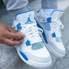 Blue Air, Custom Nike Shoes, Sneakers Jordans