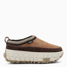 Chestnut-brown suede shoes from UGG featuring a round toe, contrast stitching, a logo plaque and a ceramic-coloured rubber maxi sole with embossed logo lettering. Uggs Moccasins, Suede Shoes Women, Fall Sneakers, Brown Flats, Ugg Shoes, Crossbody Tote, Womens Uggs, Brown Suede, Suede Shoes