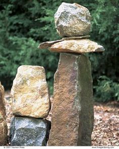 several rocks stacked on top of each other