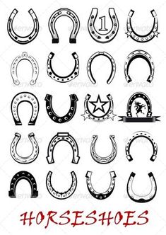 horseshoes with different shapes and sizes - miscellaneous objects