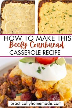 this casserole recipe has been made with beef and cheese