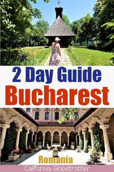 the cover of two day guide to bucharest, with an image of a woman